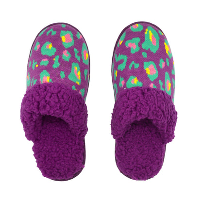 Creekside Slide Slippers | Brights Purple Leopard