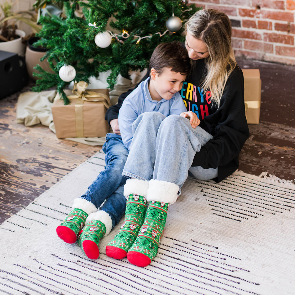 Kids christmas slipper socks discount