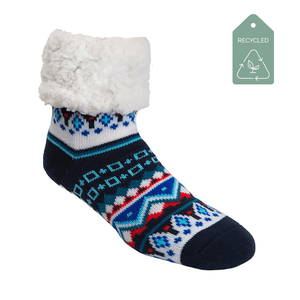 Nordic Blue - Recycled Slipper Socks