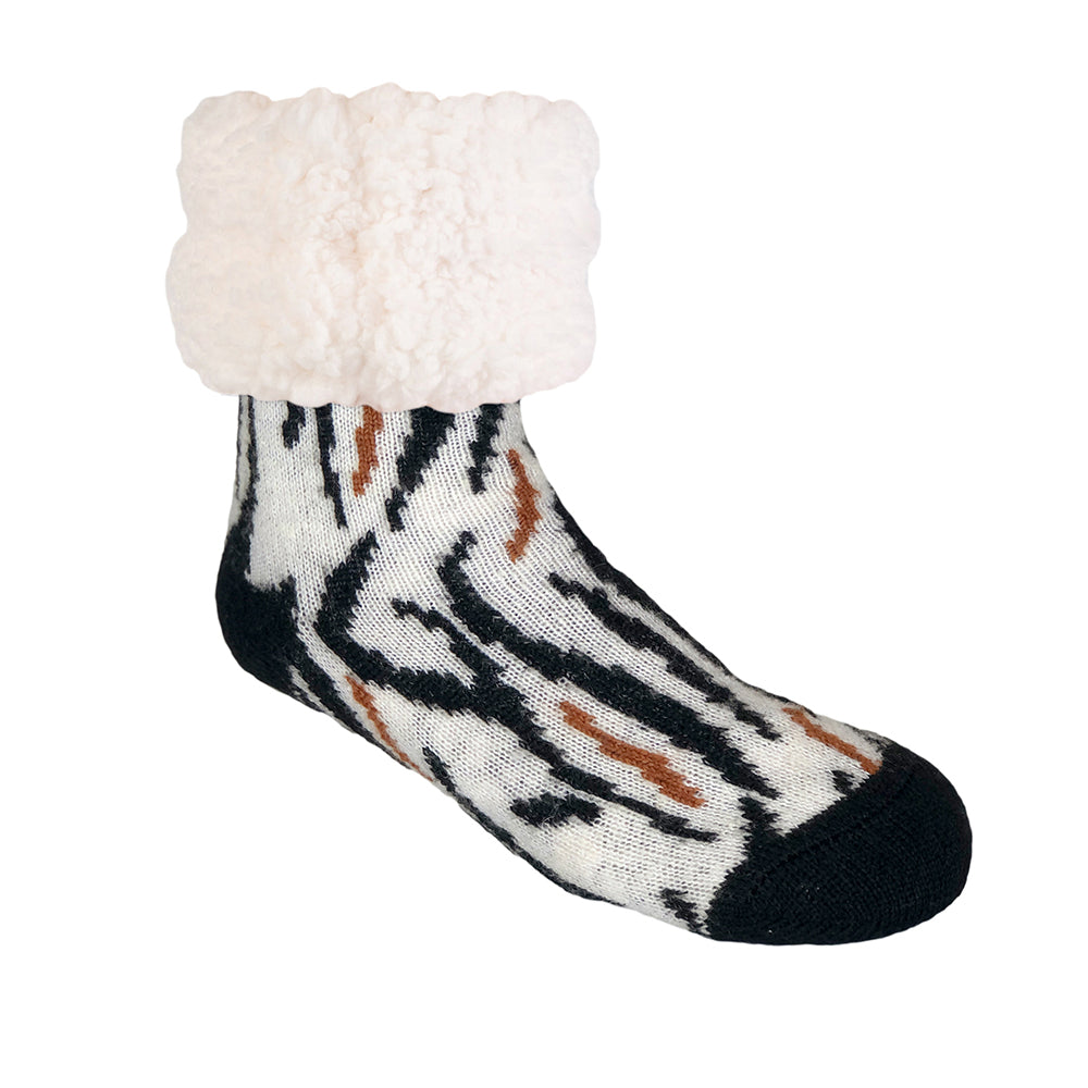 Classic Slipper Socks | Zebra